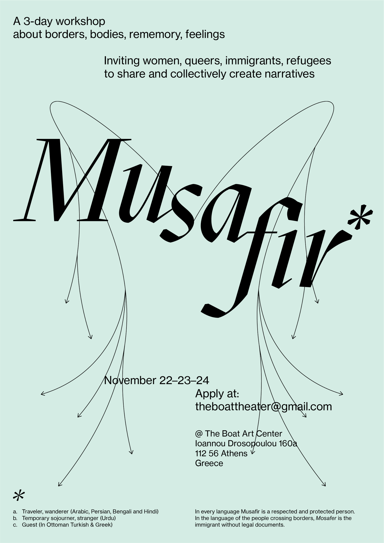 Musafir light blue poster variation
