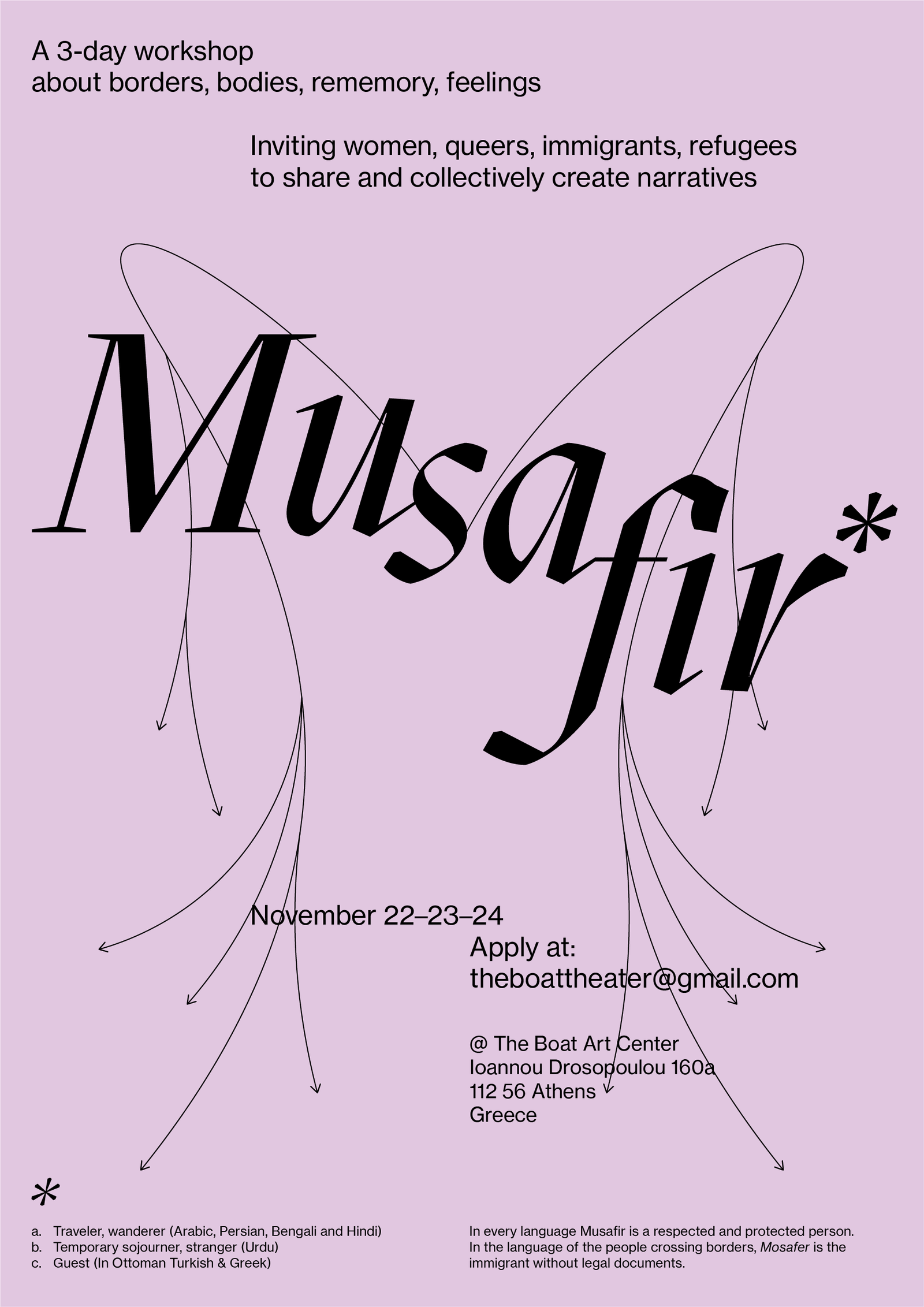 Musafir light purple poster variation